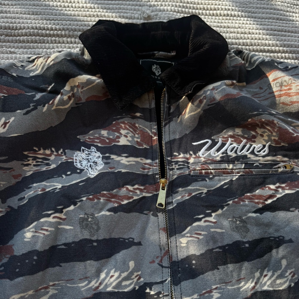 Darc Sport “Hard Work” Zip Jacket – Coffee Tiger Wolf Camo – Size S - Picture 4 of 9